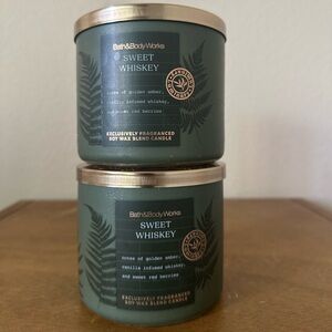 X2 Bath & Body works SWEET WHISKEY 3 wick candles NEW